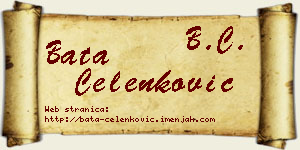 Bata Čelenković vizit kartica